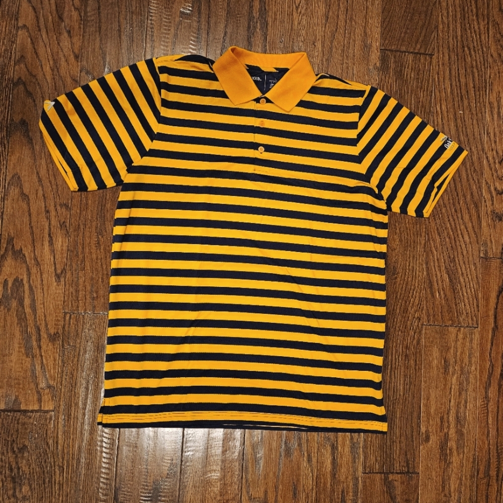 Antigua Men's Polo Golf Shirt, Oak Wing Golf Club, Orange/Blue, Size Large